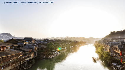 Fenghuang Town na China 