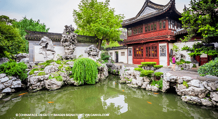 Jardim de Yuyuan em Xangai 